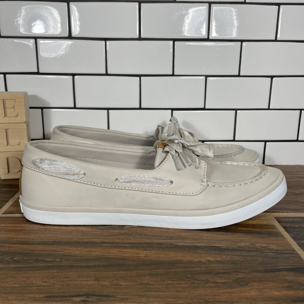 Sperry Top Sider Sailor Womens Size 12 Boat Shoes Ivory Nubuck Comfort Moc Toe - Picture 3 of 13